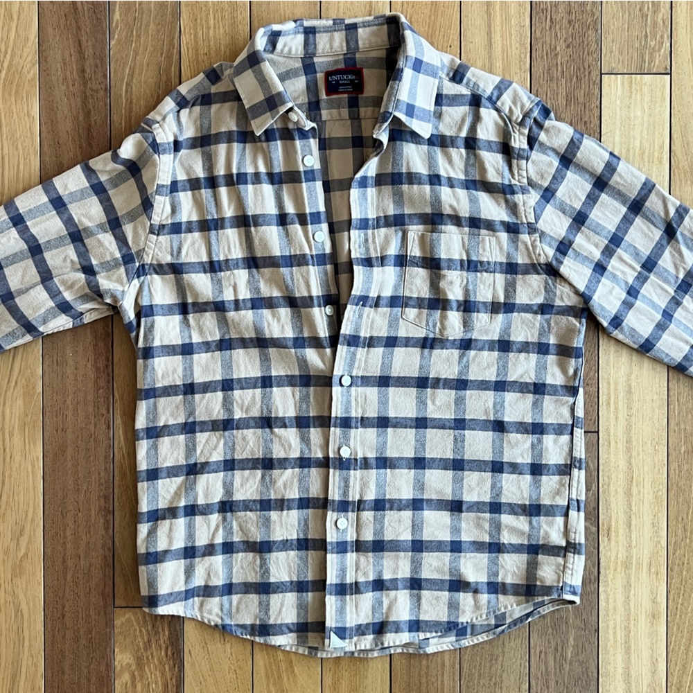 Untuckit Checkered Flannel Button Down